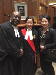At swearing in of Justice Nishikawa and CABL representative Gordon Cudjoe