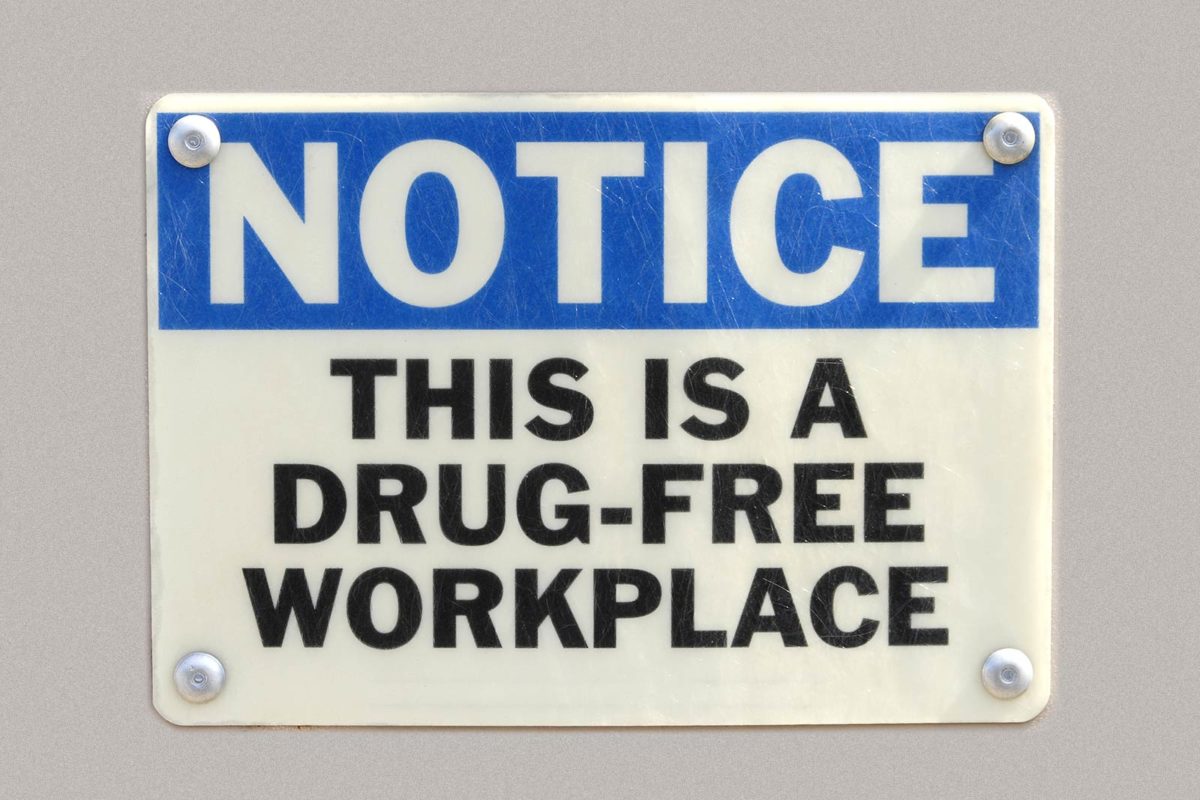 Article image of drug-free workplace sign